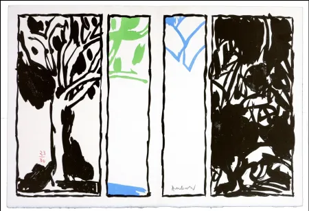 Lithograph Alechinsky - Vaccillations