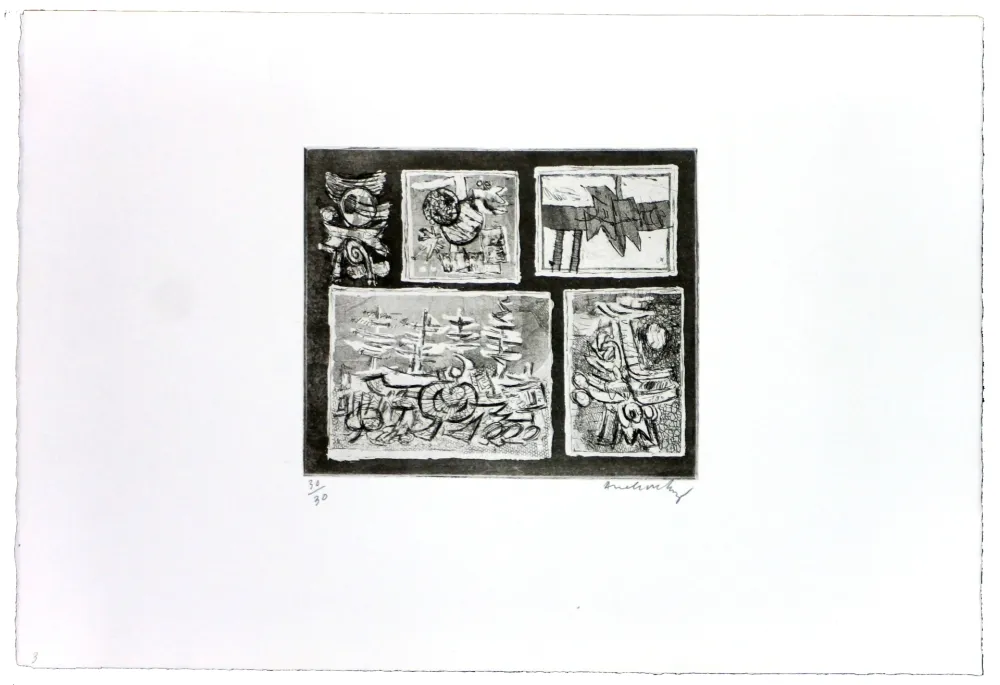 Engraving Alechinsky - Végétal