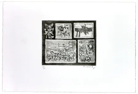 Engraving Alechinsky - Végétal