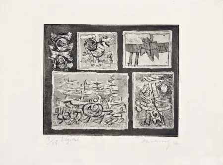 Engraving Alechinsky - Végétal