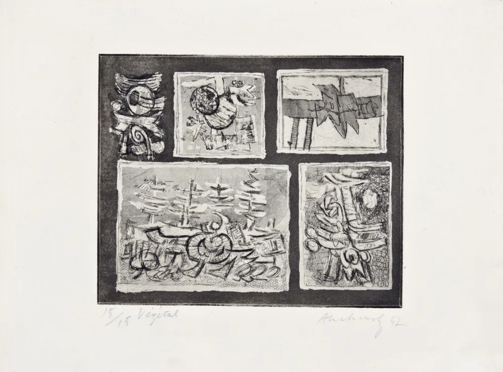 Engraving Alechinsky - Végétal