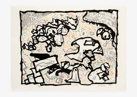 Etching Alechinsky - Vibrions (couleur)