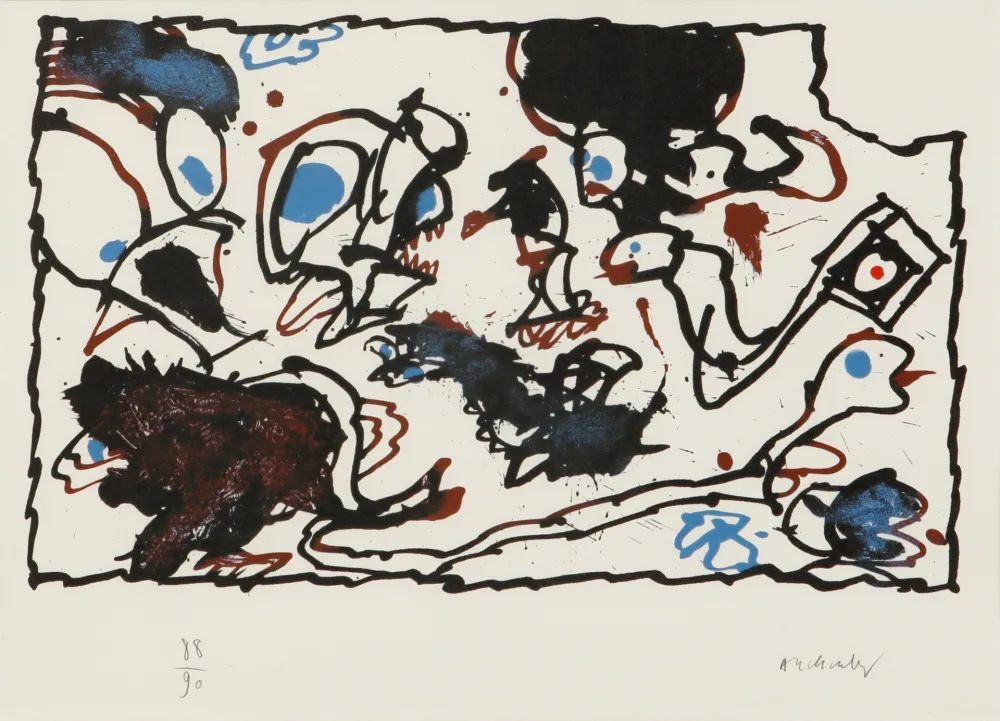 Lithograph Alechinsky - Vivier