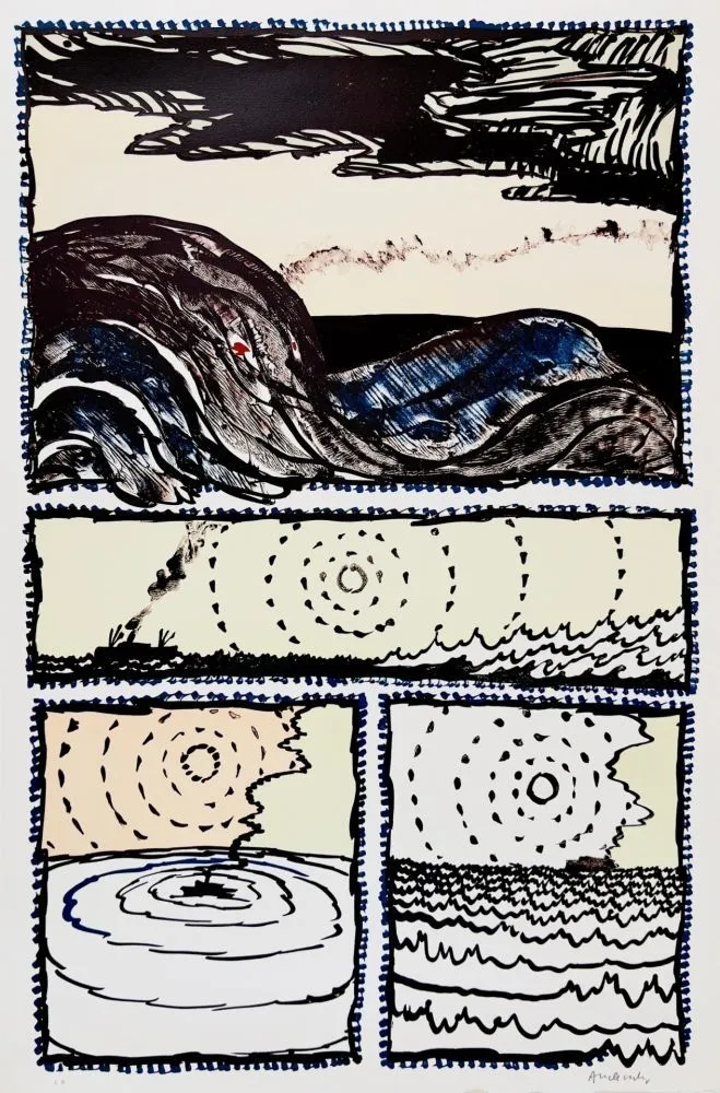 Lithograph Alechinsky - Volturno II