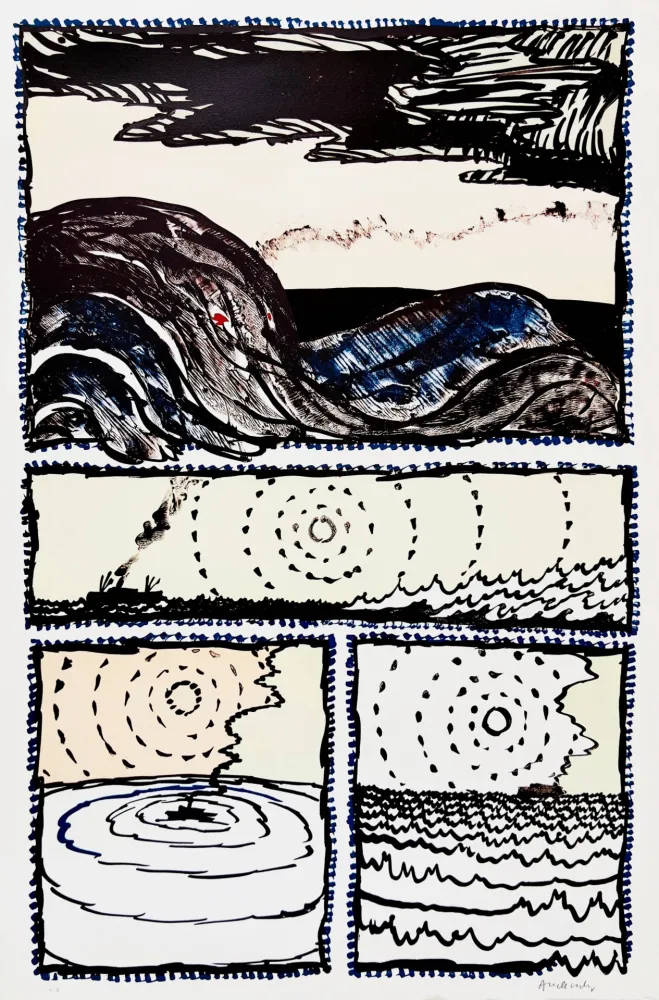 Lithograph Alechinsky - Volturno II