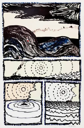 Lithograph Alechinsky - Volturno II