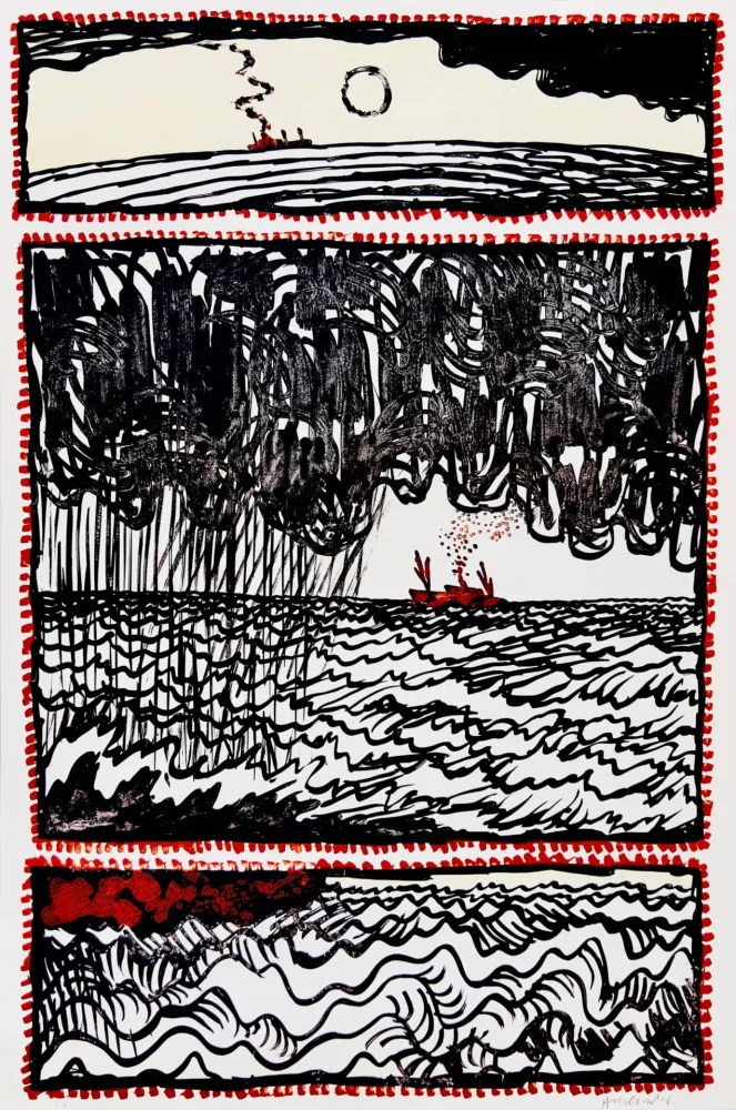 Lithograph Alechinsky - Volturno III