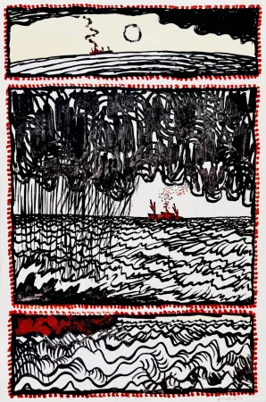 Lithograph Alechinsky - Volturno III