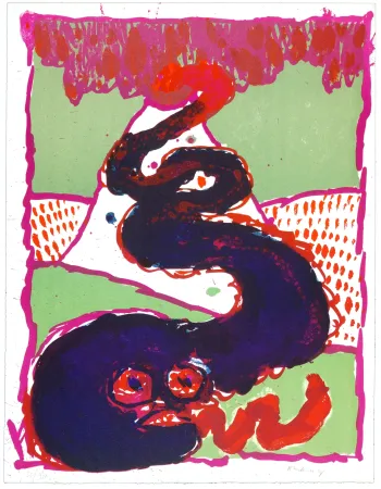 Lithograph Alechinsky - Vulcanalogies I