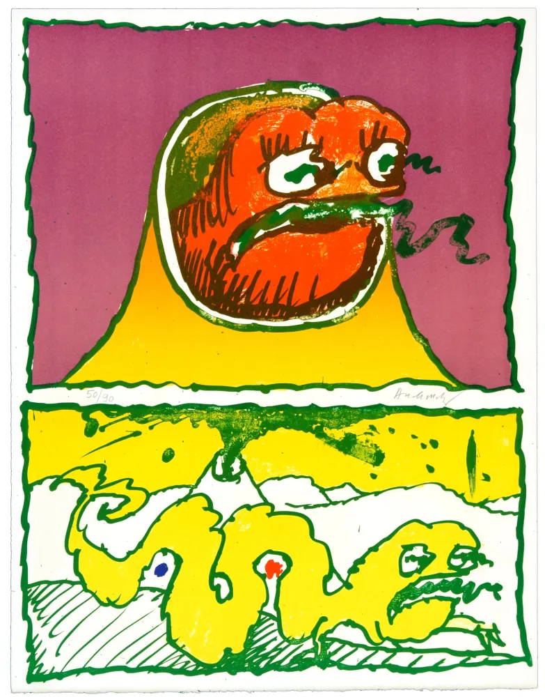 Lithograph Alechinsky - Vulcanalogies IV