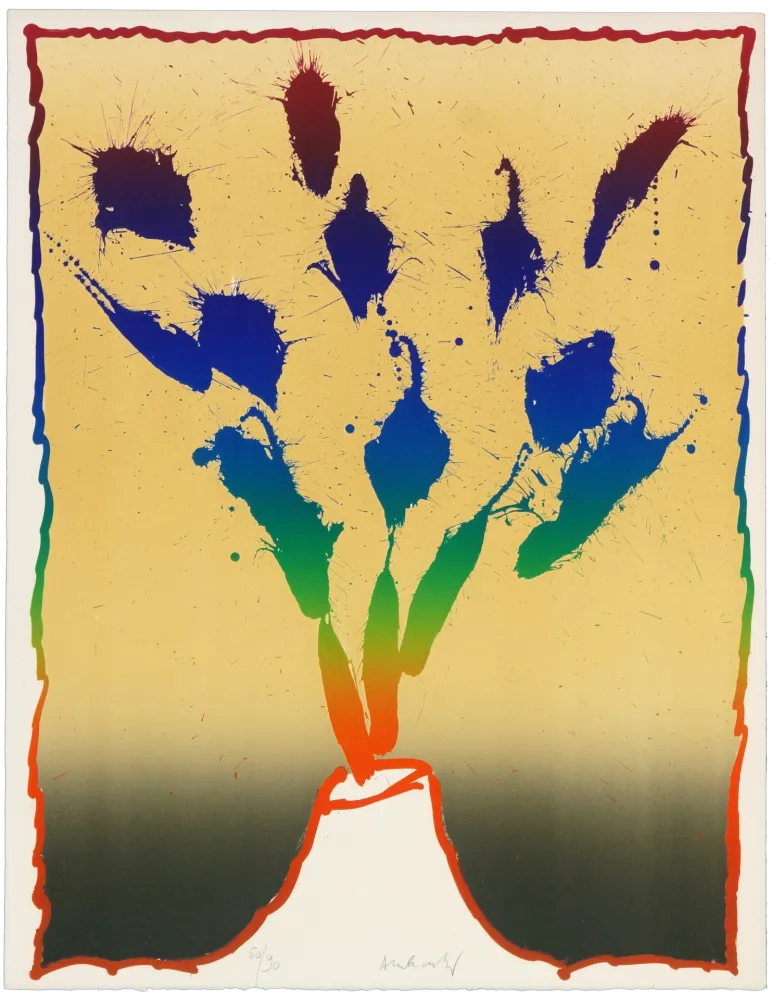 Lithograph Alechinsky - Vulcanalogies VII