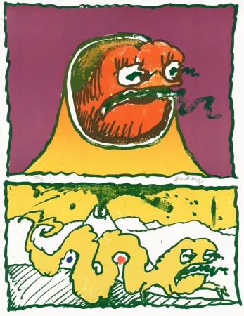 Lithograph Alechinsky - Vulcanologies