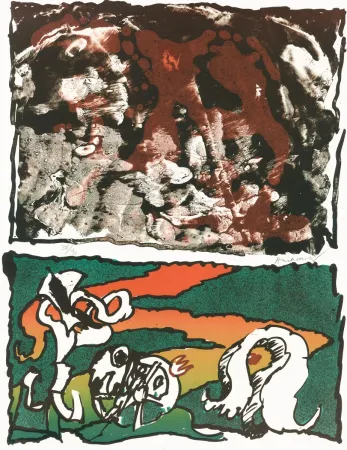 Lithograph Alechinsky - Vulcanologies