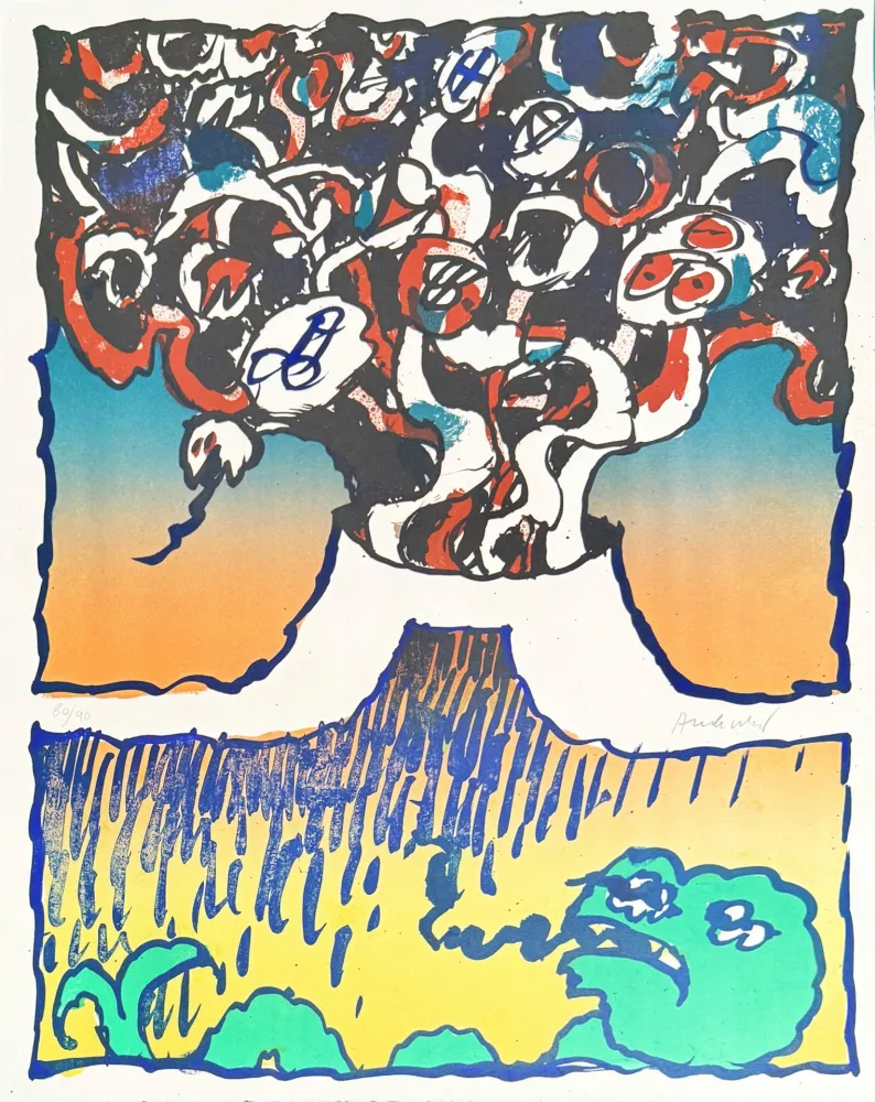 Lithograph Alechinsky - Vulcanologies III