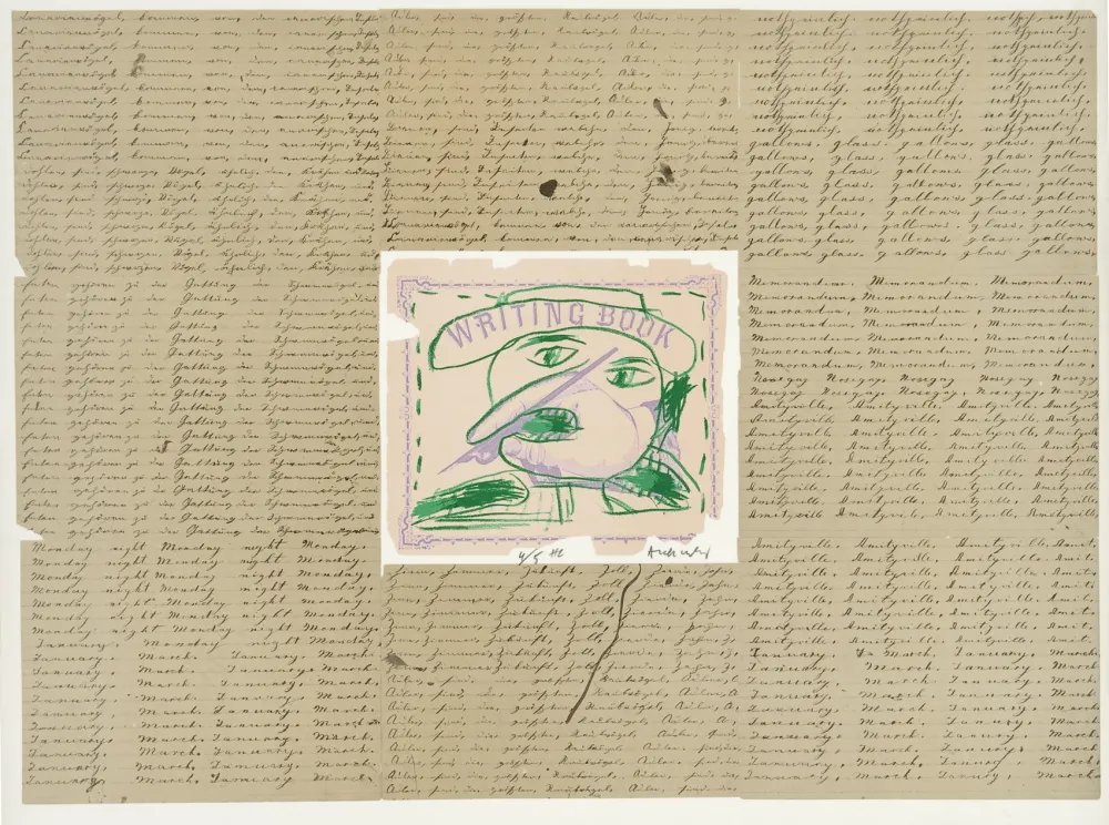 Lithograph Alechinsky - Writing Book