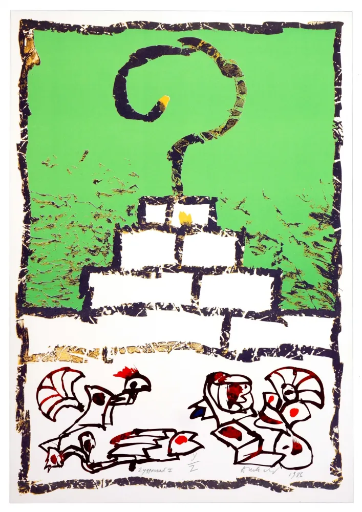 Lithograph Alechinsky - Zyggourat I