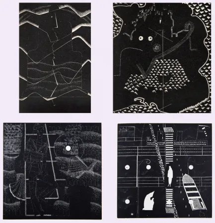 Illustrated Book Alexeïeff - L'ABBÉ DE L'ABBAYE. Poèmes supernaturalistes de Jean Genbach (1927)