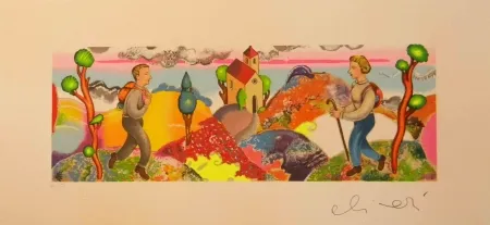 Screenprint Alinari - ''Alla stessa ora ma in un cosmo analogo''