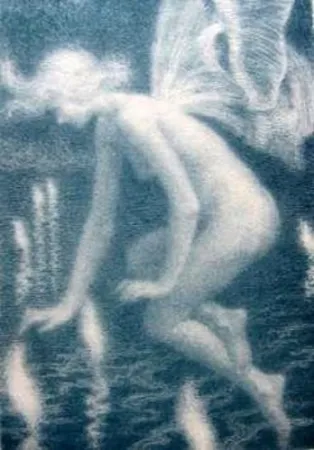 Lithograph Alleaume - Phalène et les feux follets