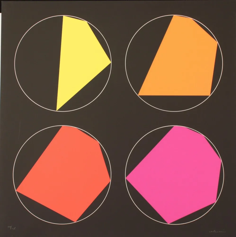 Screenprint Alviani - PROGRESSIVI ISCRITTI NEL CERCHIO