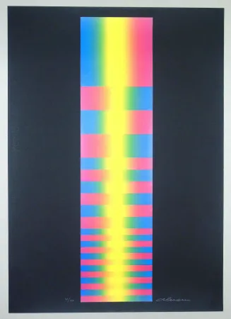 Lithograph Alviani - Untitled