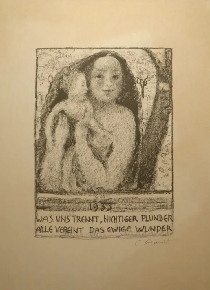Lithograph Amiet - Mutter und Kind