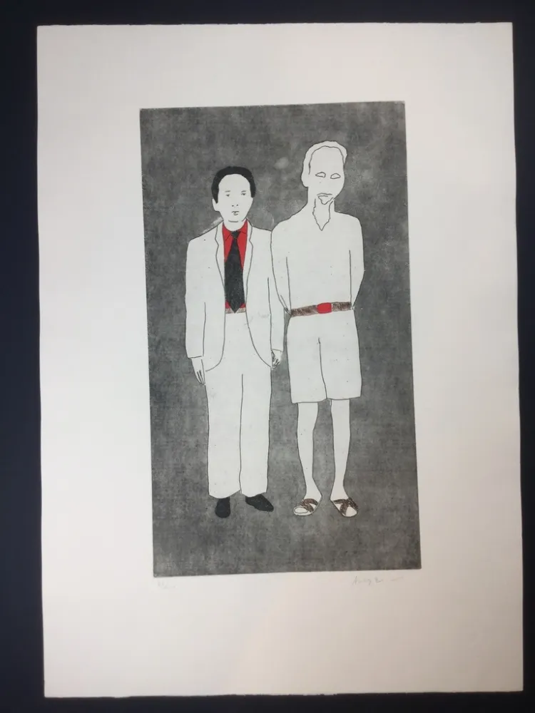 Etching And Aquatint Angeli - Untitled 