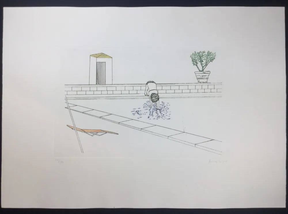 Etching And Aquatint Angeli - Untitled 