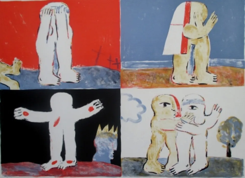 Lithograph Antes - Engel der Geschichte