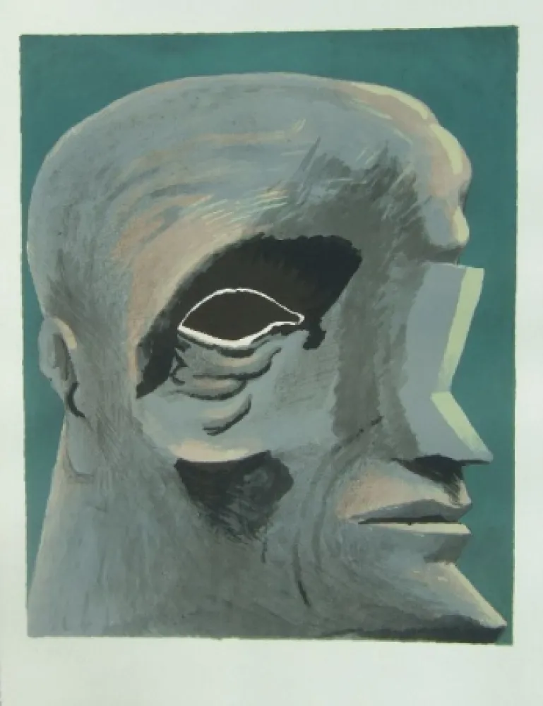 Lithograph Antes - Omaggio a Michelangelo