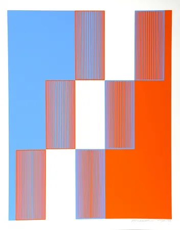 Screenprint Anuszkiewicz - Celebrate New York