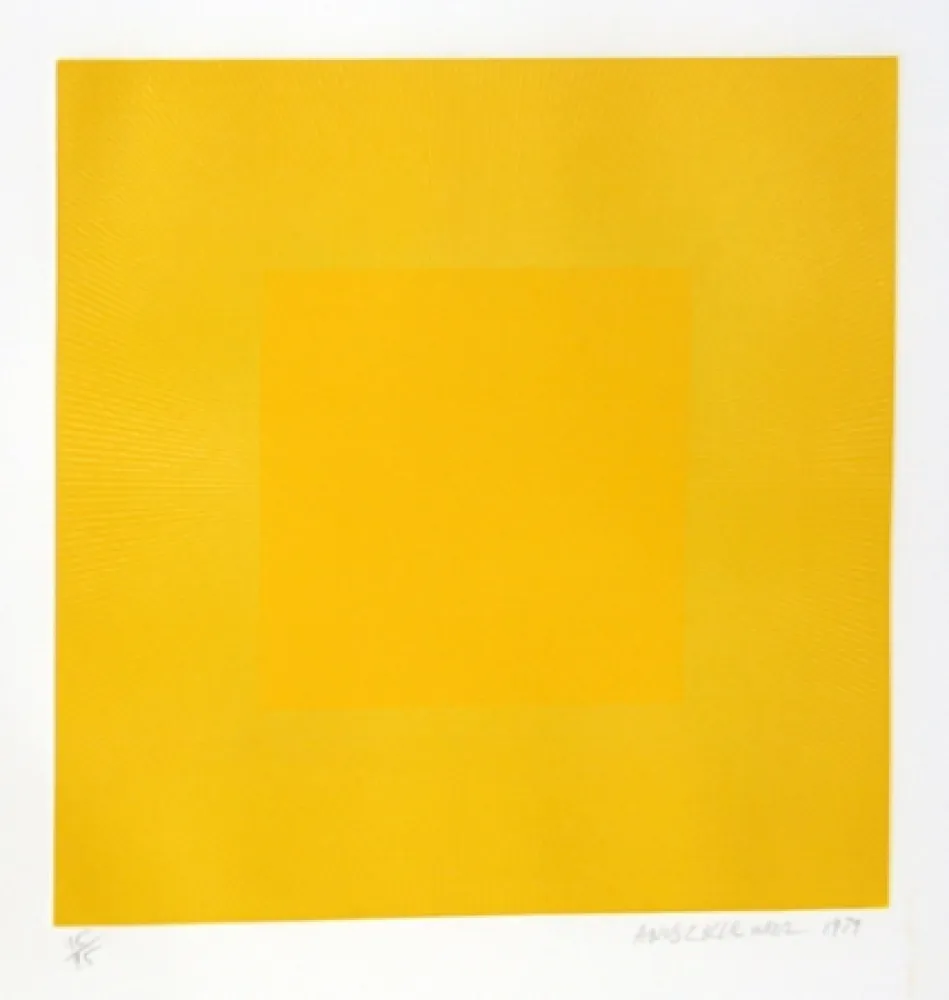 Etching And Aquatint Anuszkiewicz - Summer Suite (Yellow with Yellow)