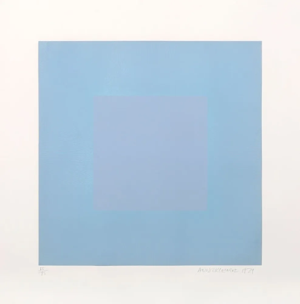 Aquatint Anuszkiewicz - Winter Suite (Light Blue with Light Blue)