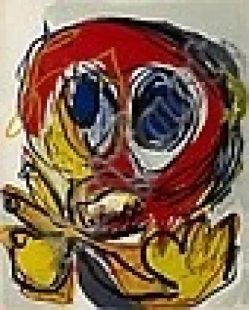 Lithograph Appel - A Beast-Drawn Man