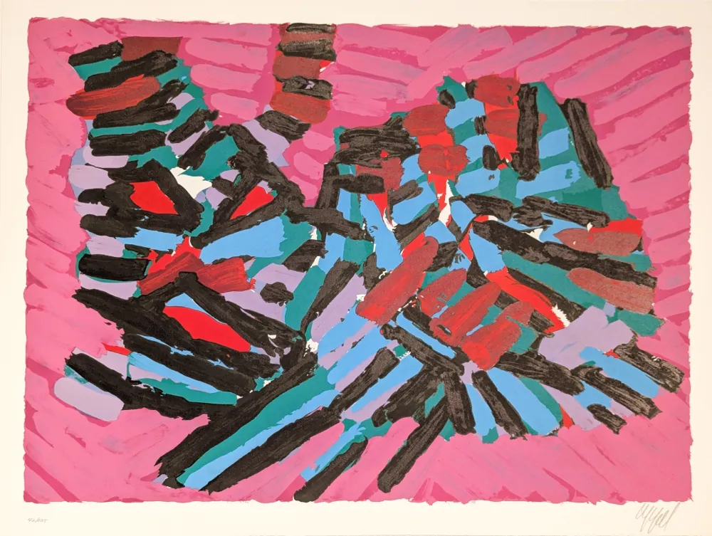 Lithograph Appel - About a Cat 