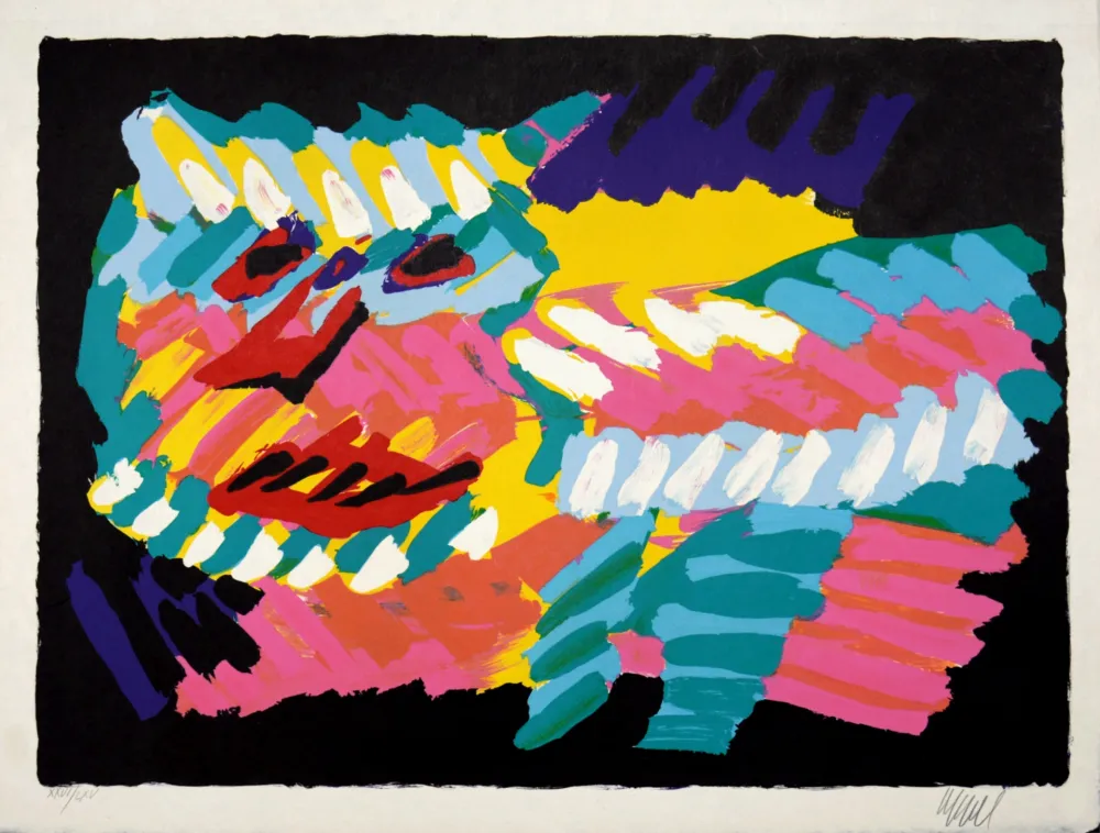 Lithograph Appel -  About A Cat, 1978 - Hand-signed!