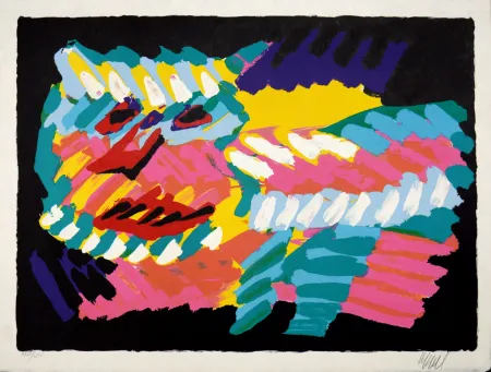 Lithograph Appel -  About A Cat, 1978 - Hand-signed!