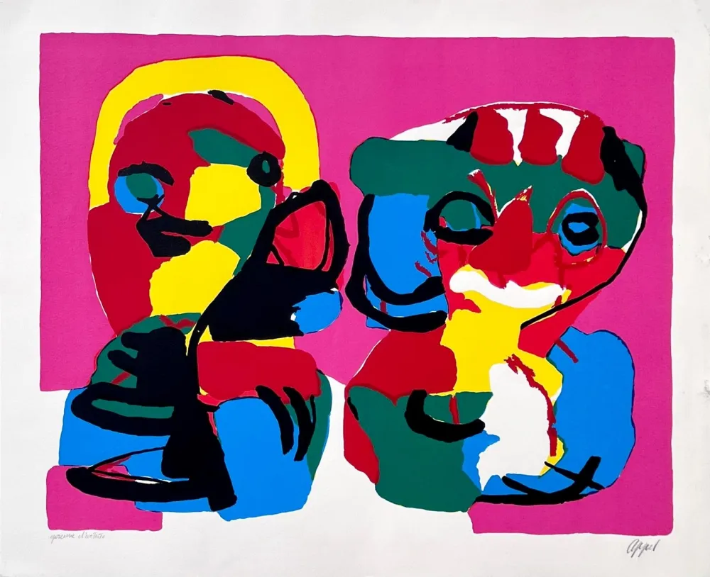 Lithograph Appel - Au printemps 