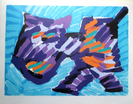 Lithograph Appel - Cats