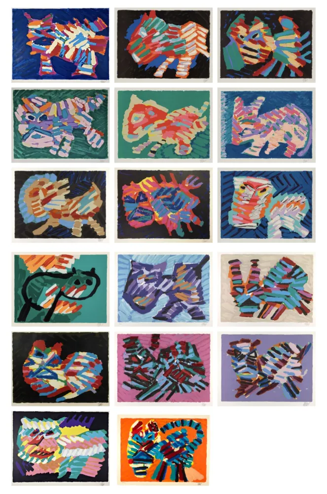 Lithograph Appel - Cats