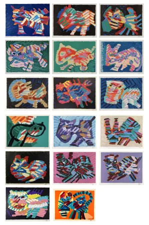 Lithograph Appel - Cats