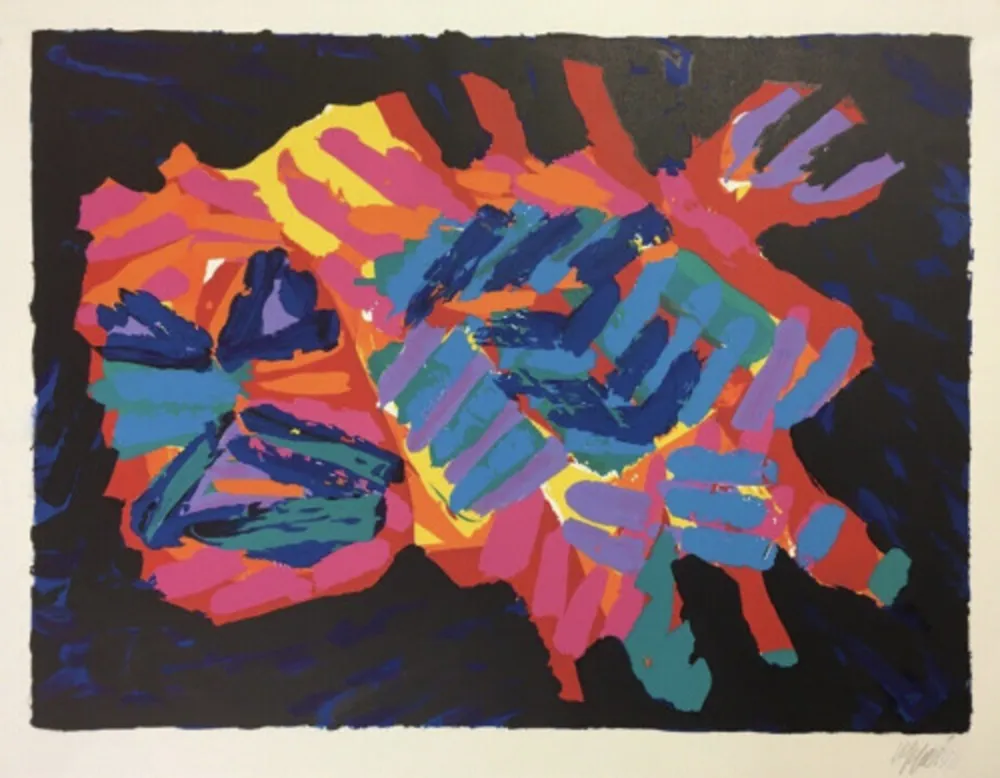 Lithograph Appel - Devil Cat