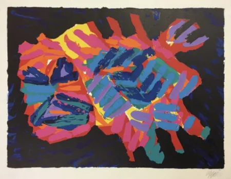 Lithograph Appel - Devil Cat