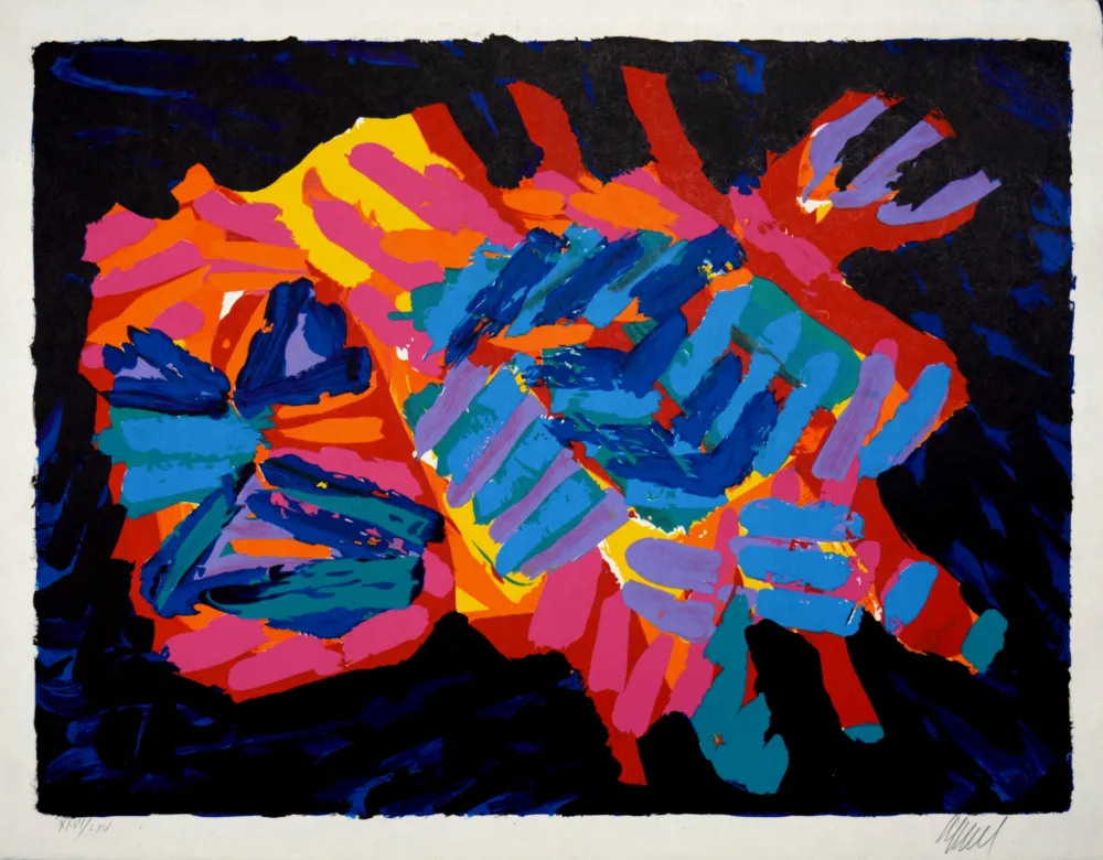 Lithograph Appel - Devil Cat, 1978 - Hand-signed!