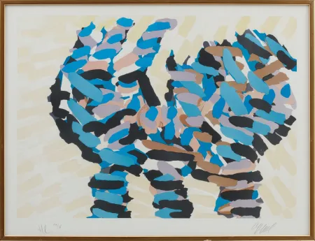 Lithograph Appel - Happy Cat