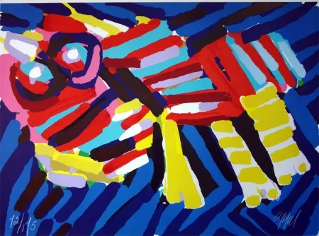 Lithograph Appel - Head like an animal