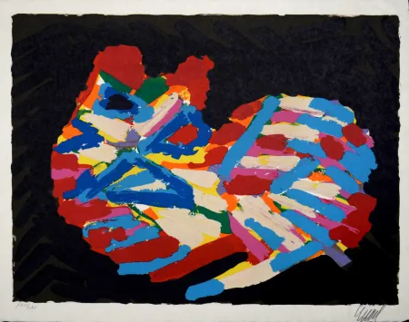 Lithograph Appel - House Cat, 1978 - Hand-signed!