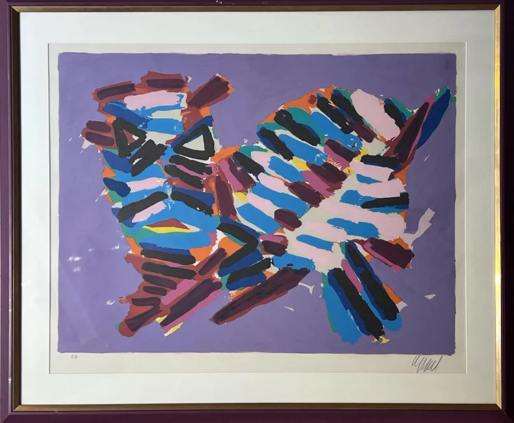 Lithograph Appel - Innocent cat 