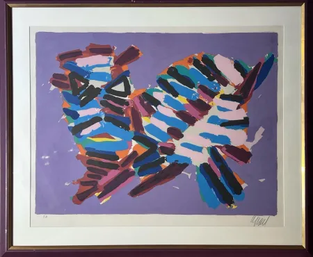 Lithograph Appel - Innocent cat 