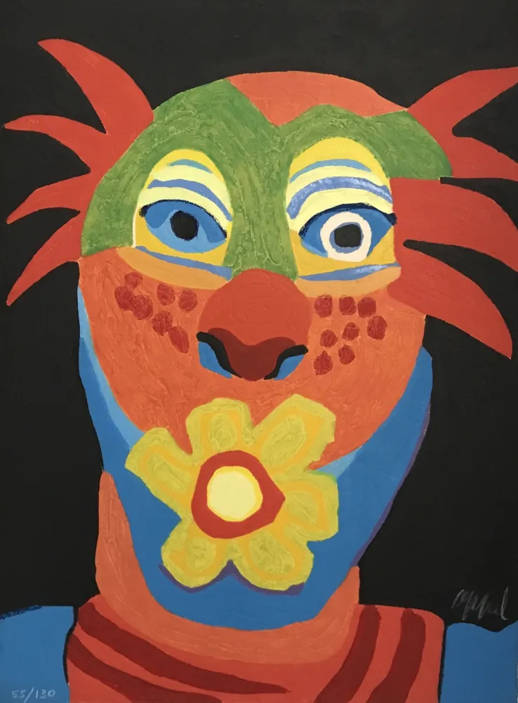 Woodcut Appel - Le Dompteur a la rose from the Circus series